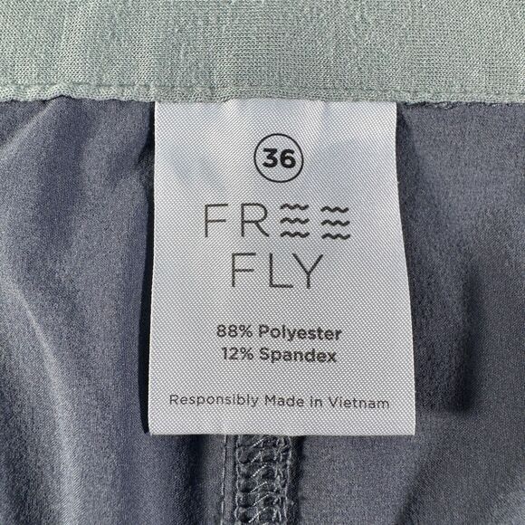 Free Fly Shorts Mens 36 Blue 7" Inseam Polyester Spandex Blend Outdoor Golf - Picture 5 of 8